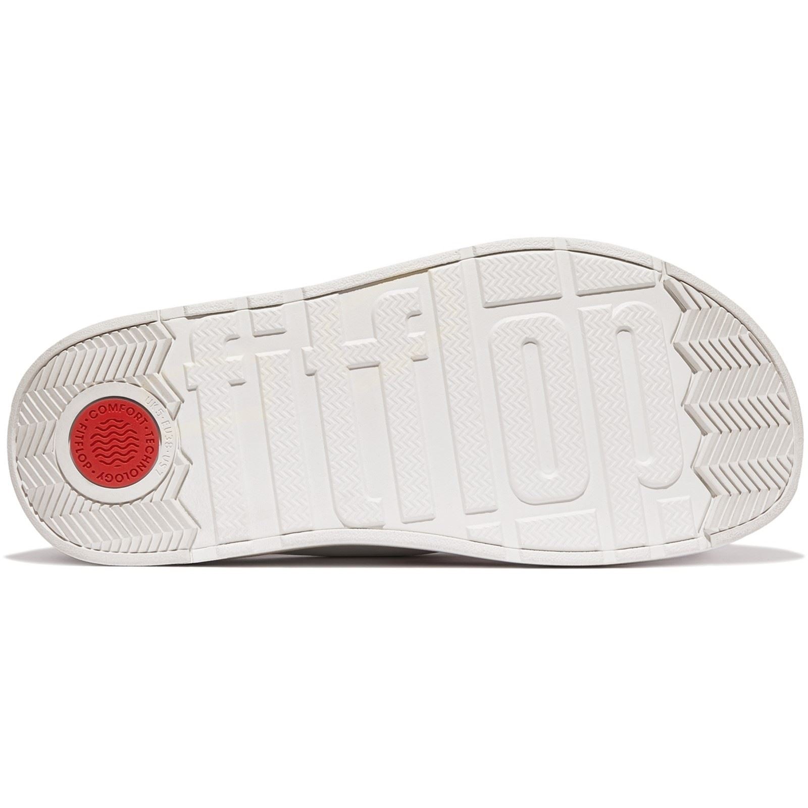 Fitflop Gen-FF Two-Bar Leder Damen Urban Weiße Sandalen