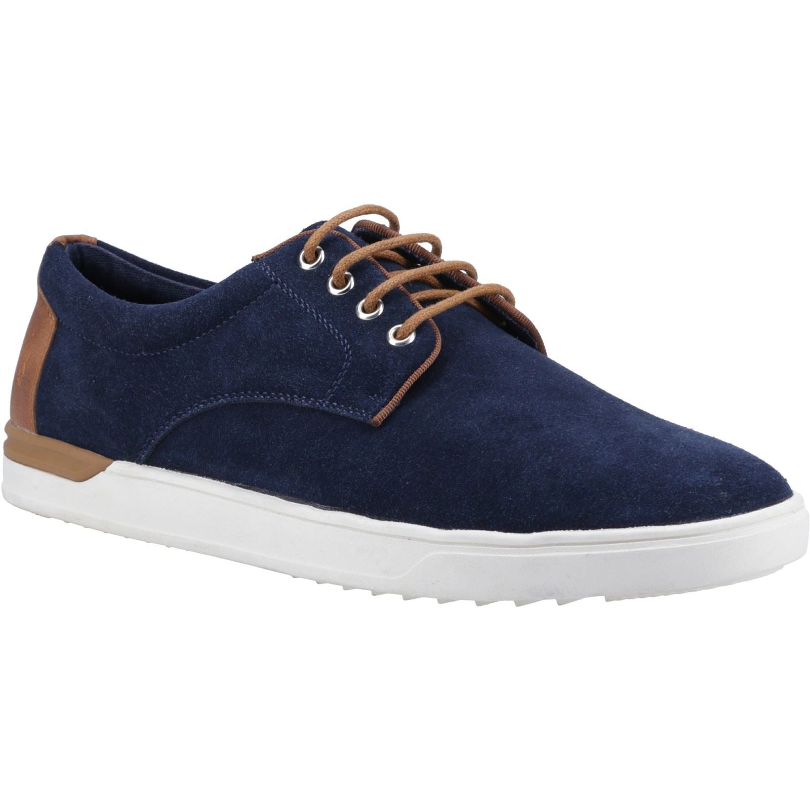 Hush Puppies Joey Herren Wildleder Halbschuhe In Marineblau Mit Schnürung