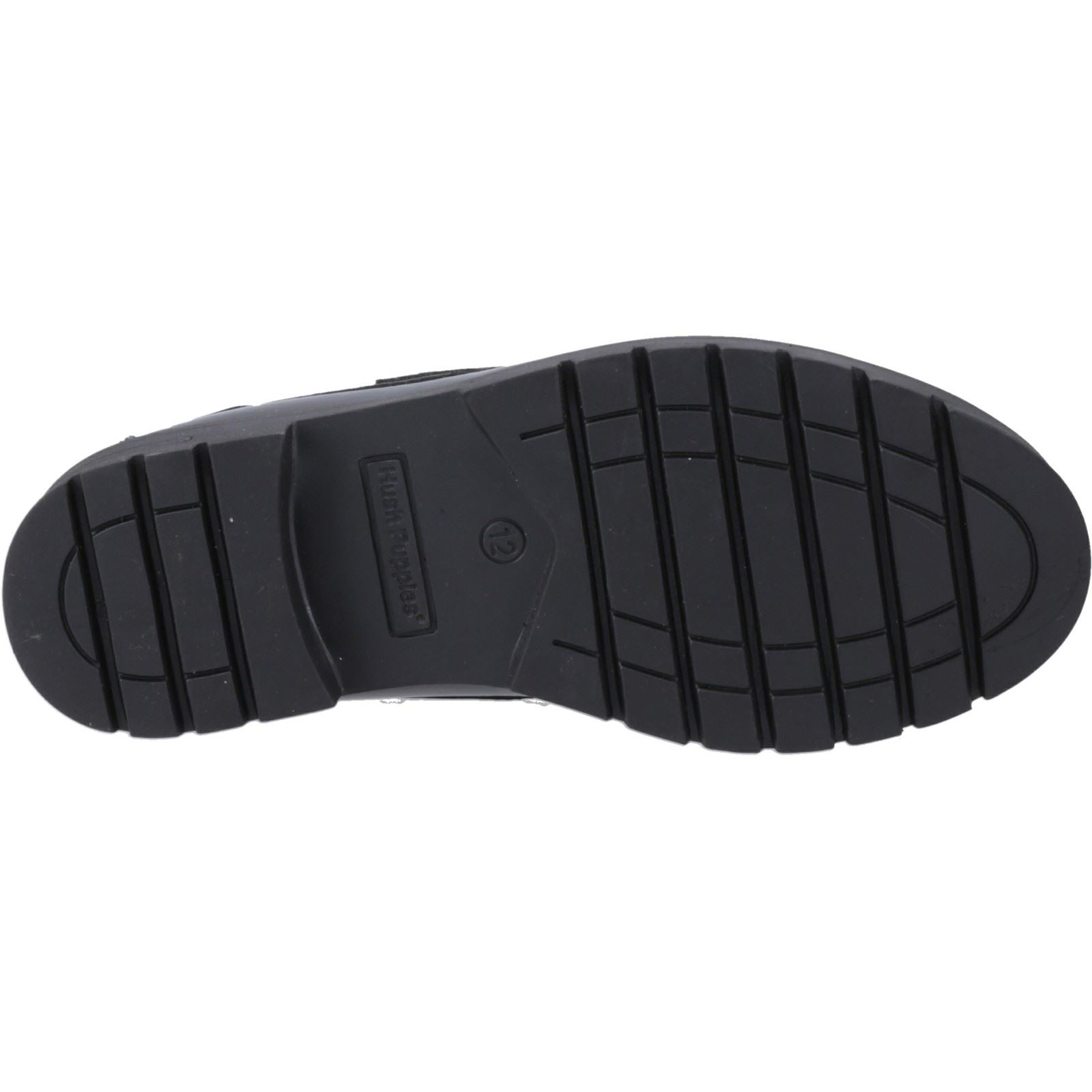 Hush Puppies Lucy Mädchenschwarze Bootsschuhe Aus Leder