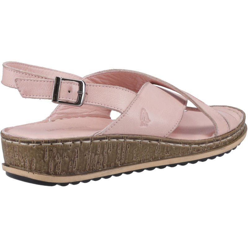 Hush Puppies Elena Damen Keilsandalen Aus Leder In Rosa