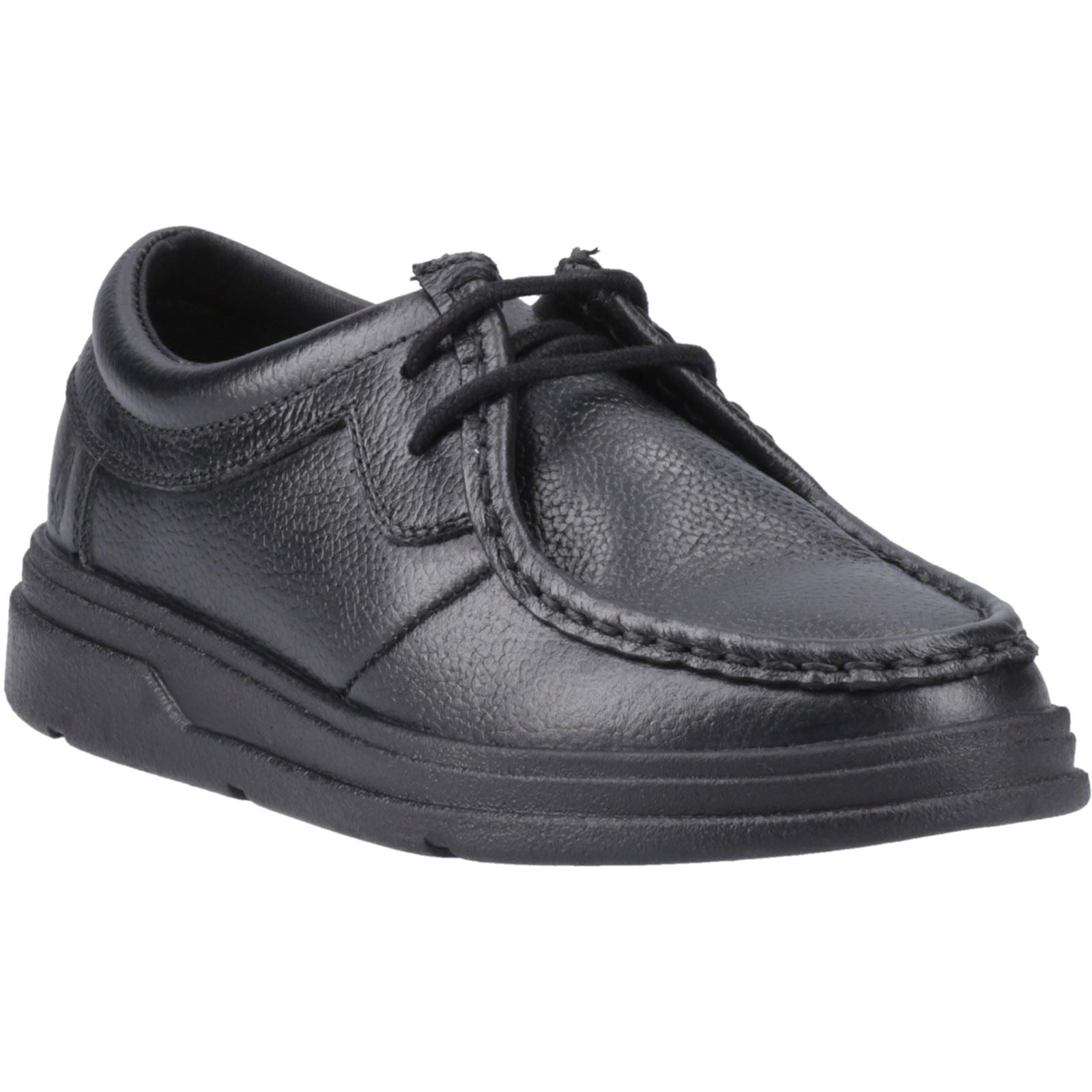 Hush Puppies Ronan Mocc Leder Jungen Schwarze Farbe Mokassin Schuhe