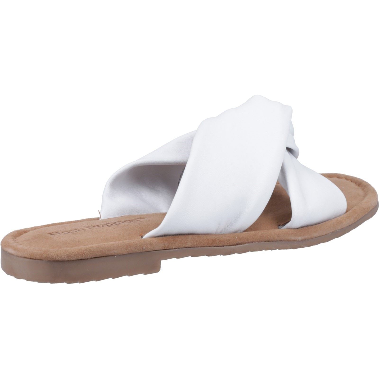 Hush Puppies Amy Wide Fit Damen Sandalen Aus Weißem Leder