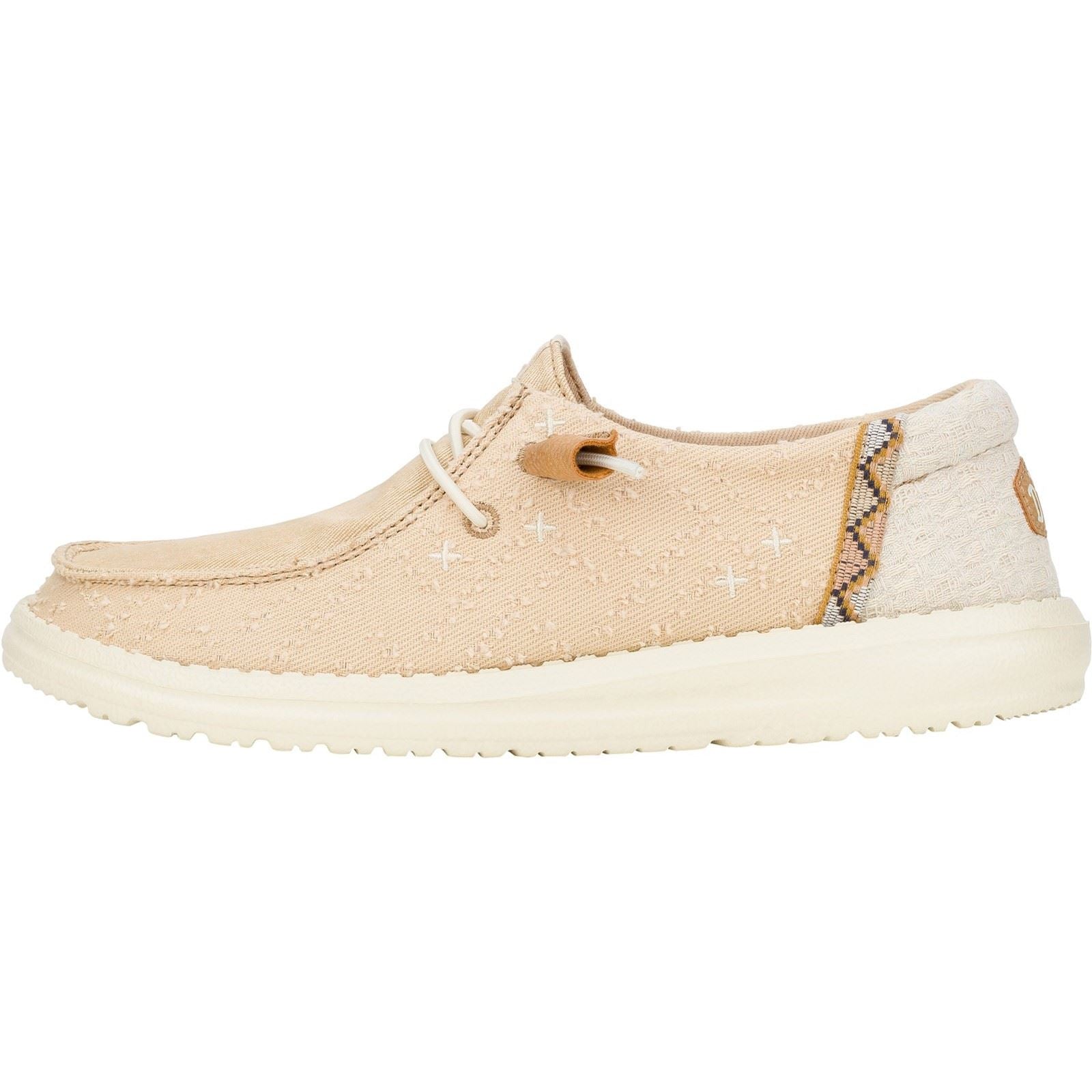 HEYDUDE Wendy Crafted Boho Baumwoll Damen Tan Loafer