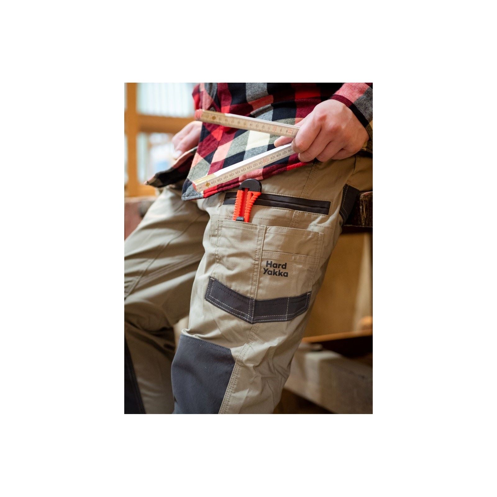 Hard Yakka Raptor Active Baumwoll Herren Tan Outdoohosen