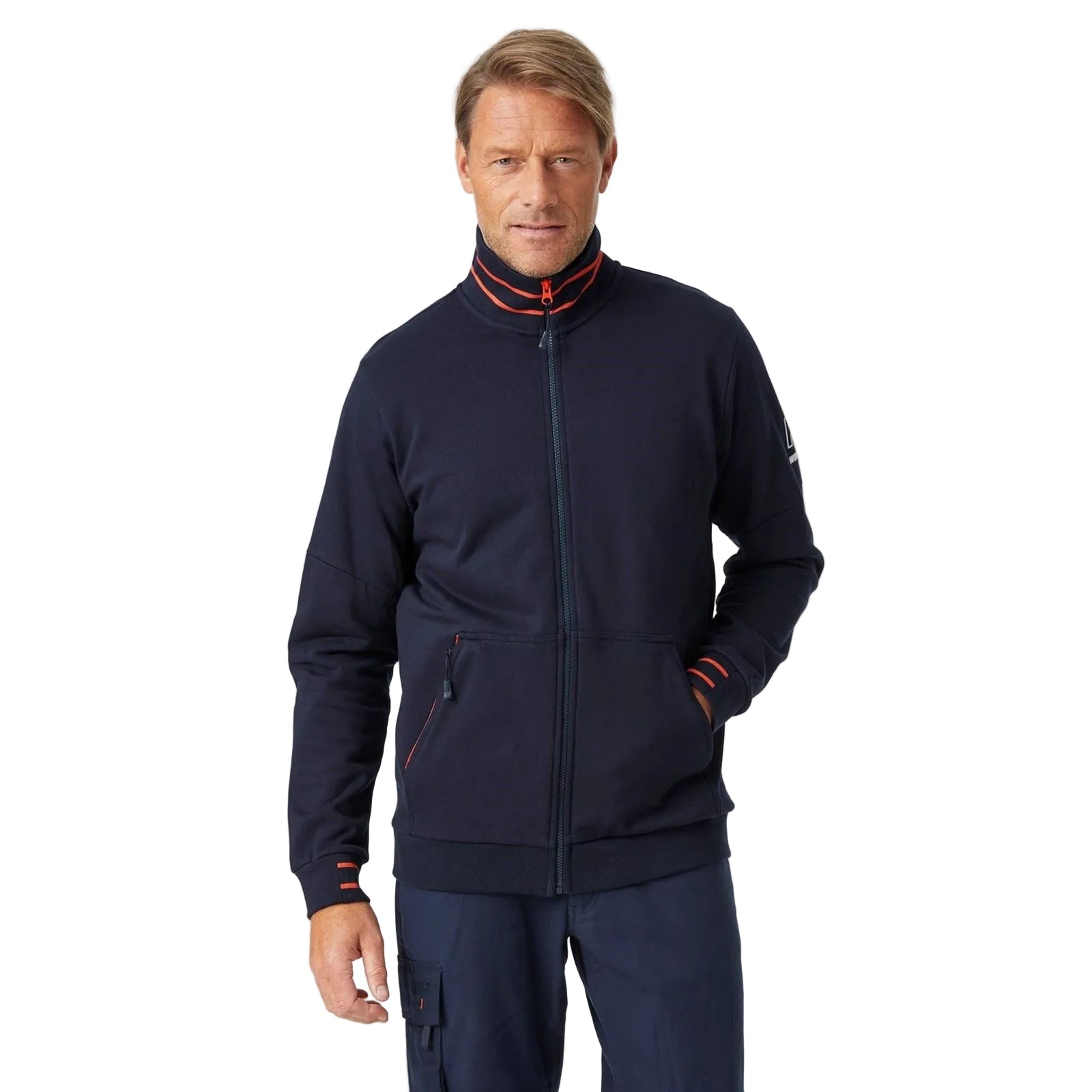 Helly Hansen Workwear Kensington Zip Baumwoll Herren Blau Sweatshirt