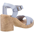 Hush Puppies Georgia Cork Damen Sandalen Aus Blauem Leder