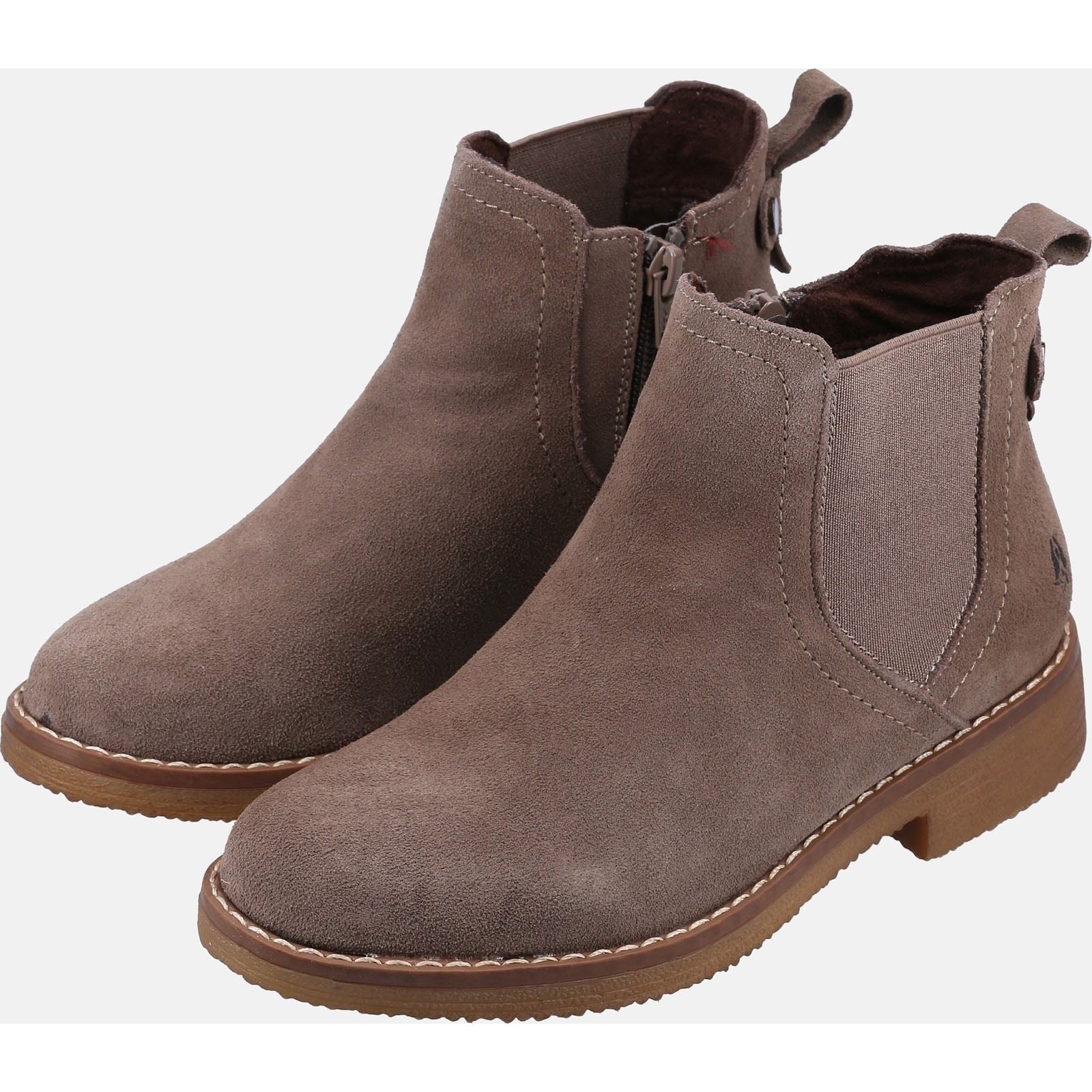 Hush Puppies Maddy Wildleder Damen Graue Stiefel