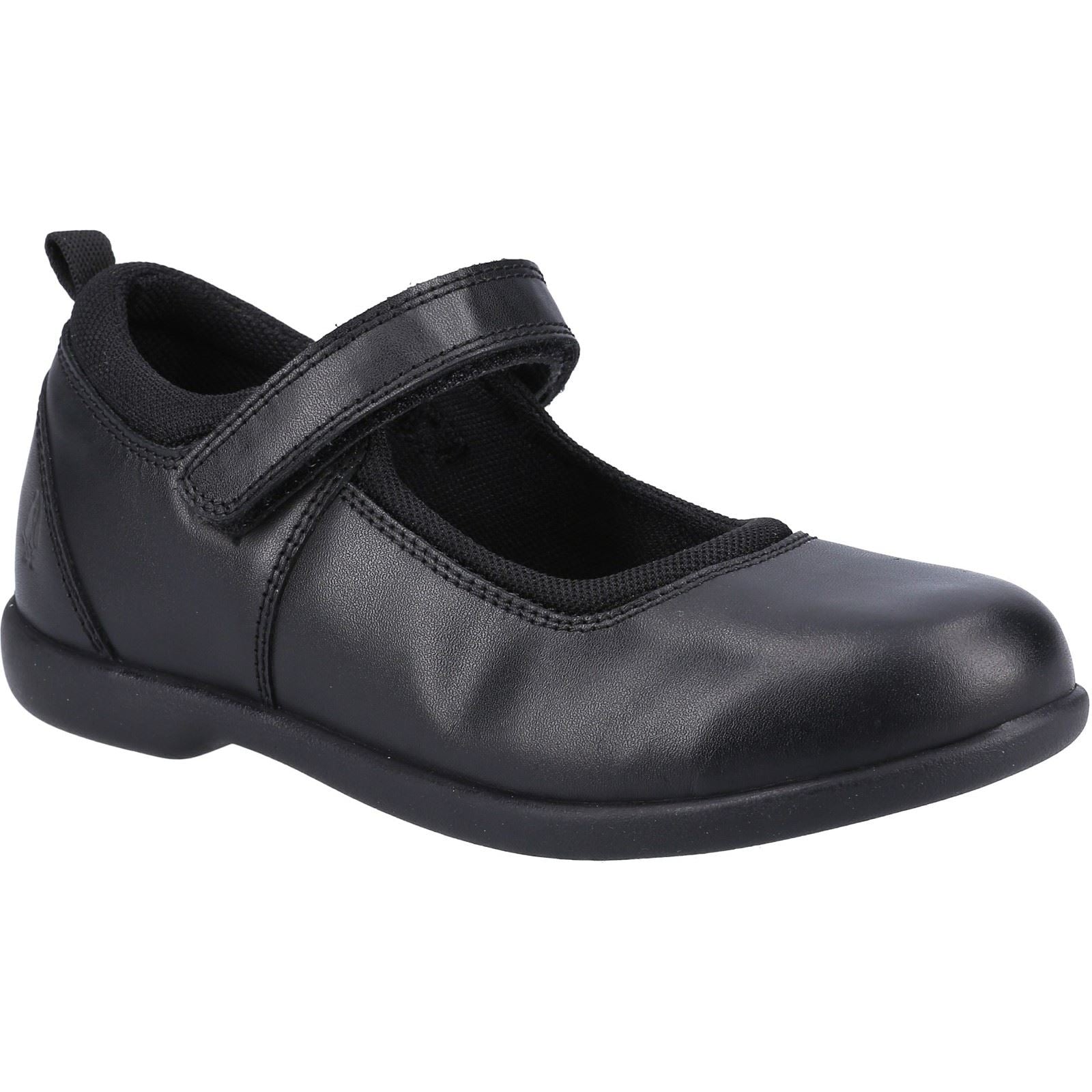 Hush Puppies Bianca SNR Mädchenschuhe Aus Schwarzem Leder