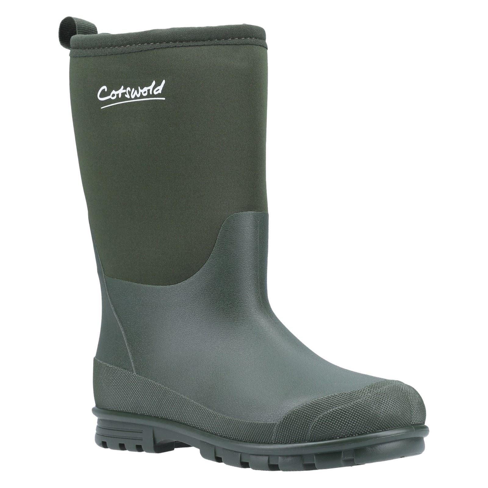 Cotswold Hilly Neoprene TPR+Neopren Unisex Kinder Gummistiefel in Grün