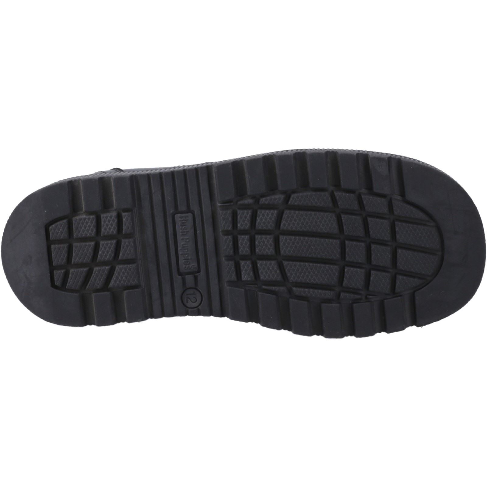 Hush Puppies Keeley Mädchenschuhe Aus Schwarzem Leder Mit Schnürung