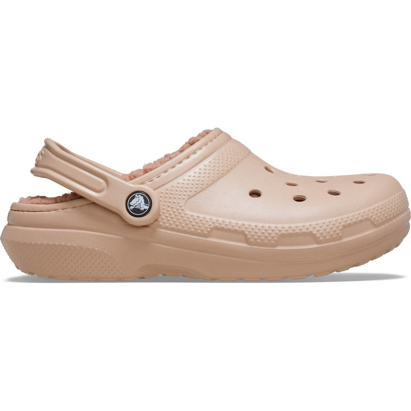 Crocs Classic Lined Thermoplastische Damen Clogs In Pink Caramel