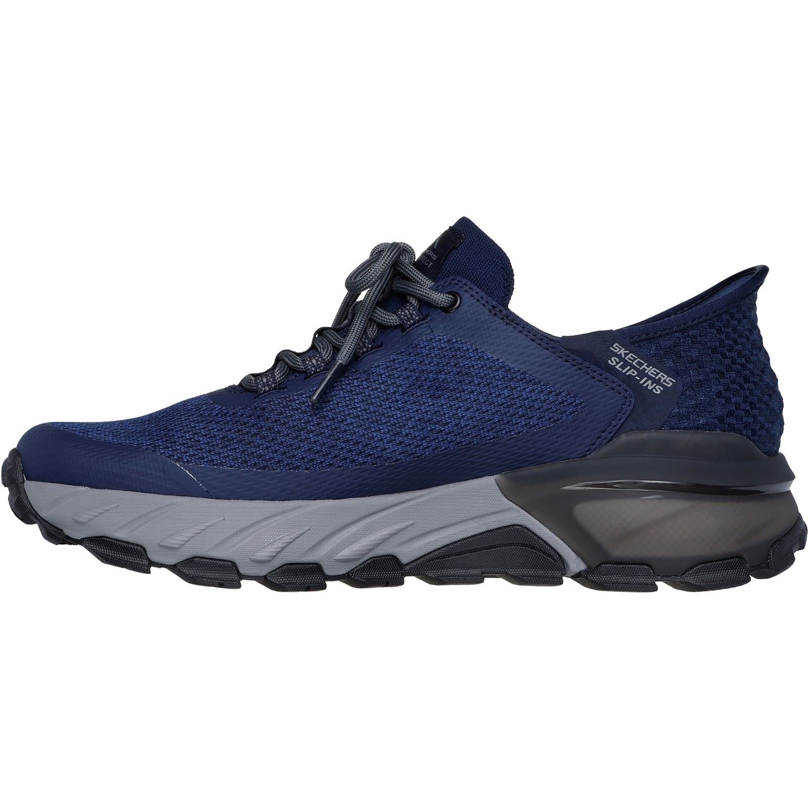 Skechers Max Protect Assembly Textil Herren Wanderstiefel In Marineblau