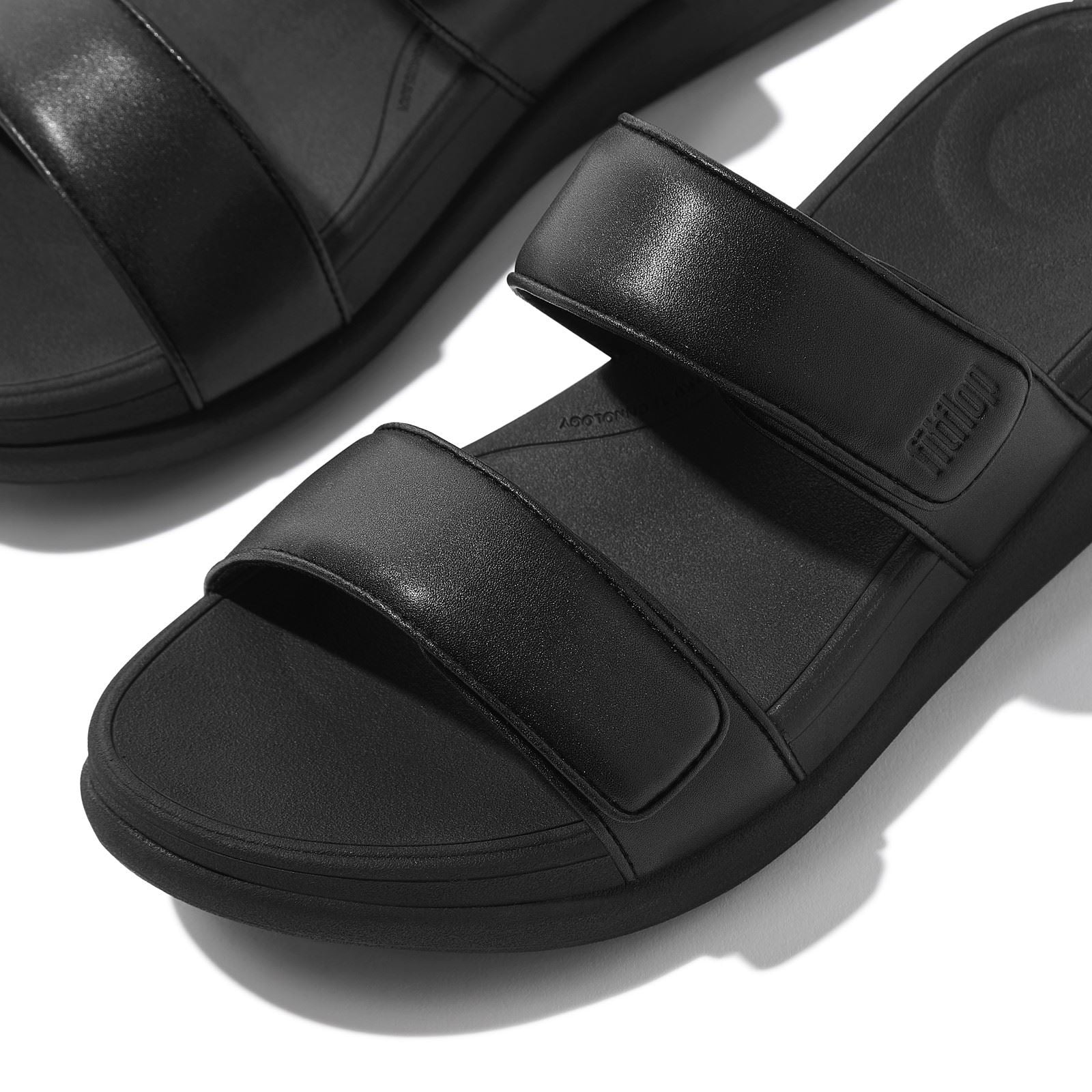 Fitflop F-Mode Go Polyurethan Damenschuhe Ganz Schwarz Sandalen