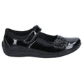 Hush Puppies Jessica Junior Patent Mädchenschuhe Aus Schwarzem Lackleder