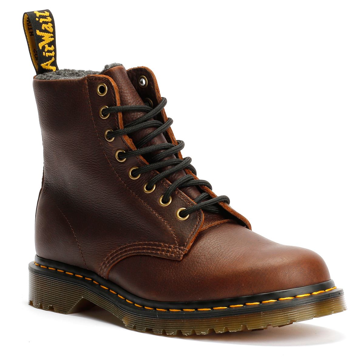 Dr. Martens 1460 Pascal Warm Lined 8 Eye Lederbraune Stiefel