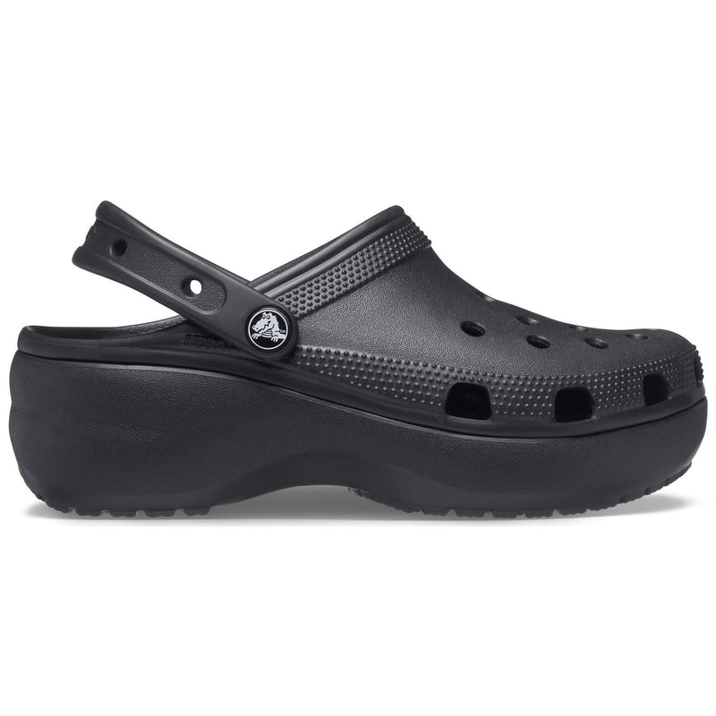 Crocs Classic Platform Damen Clogs Aus Thermoplast In Schwarz