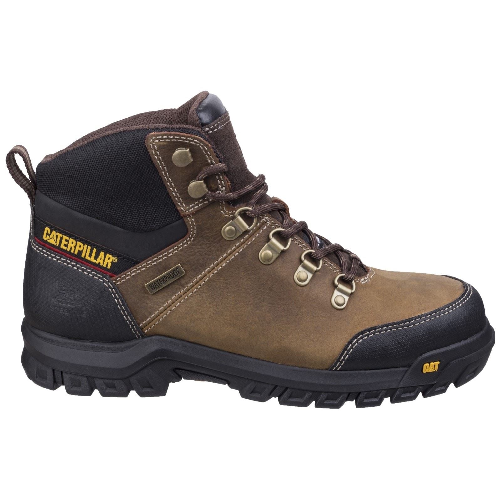 Caterpillar Rahmen Leder Dichtungsbraune Sicherheitsstiefel