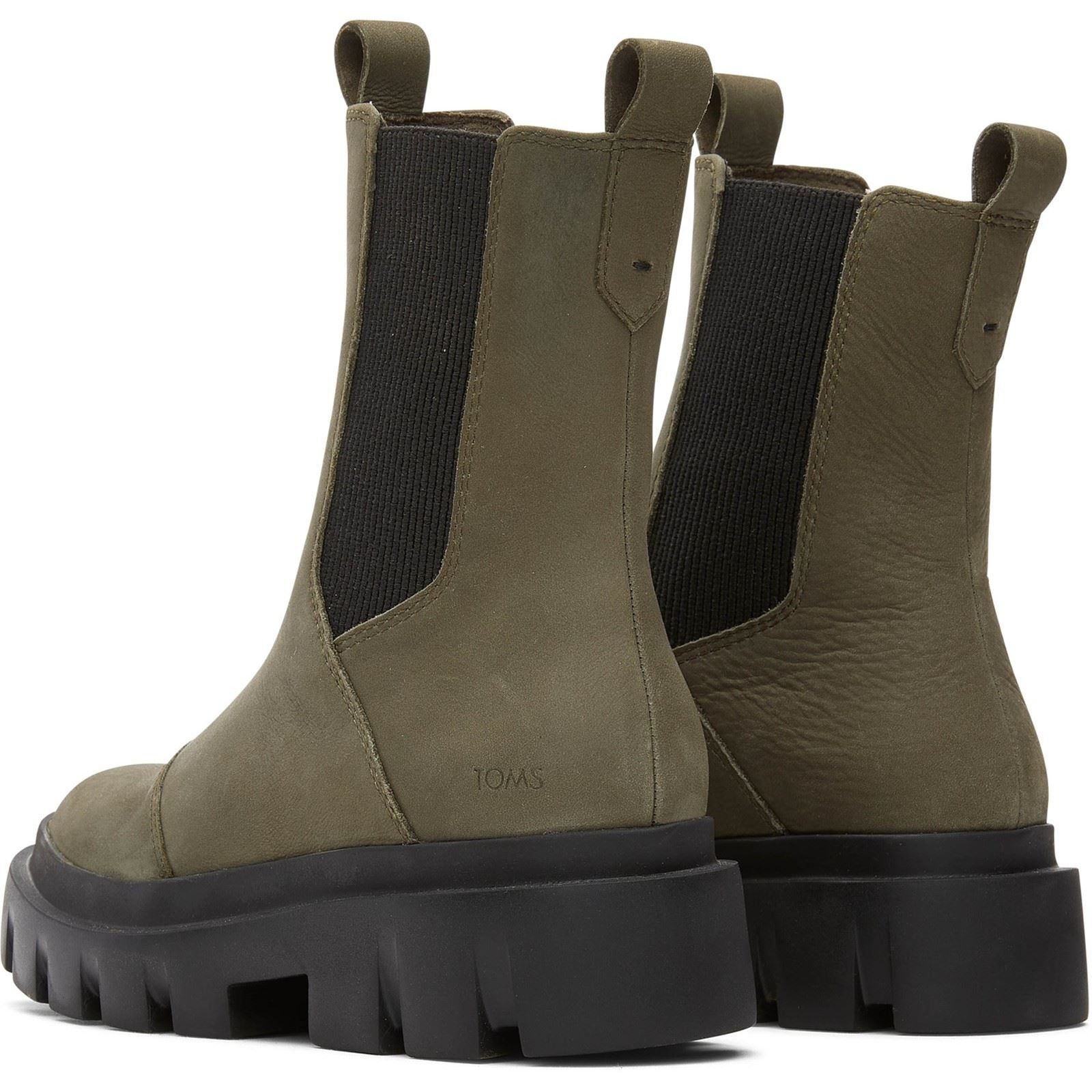 TOMS Rowan Lederstiefel Für Damen In Olivgrün