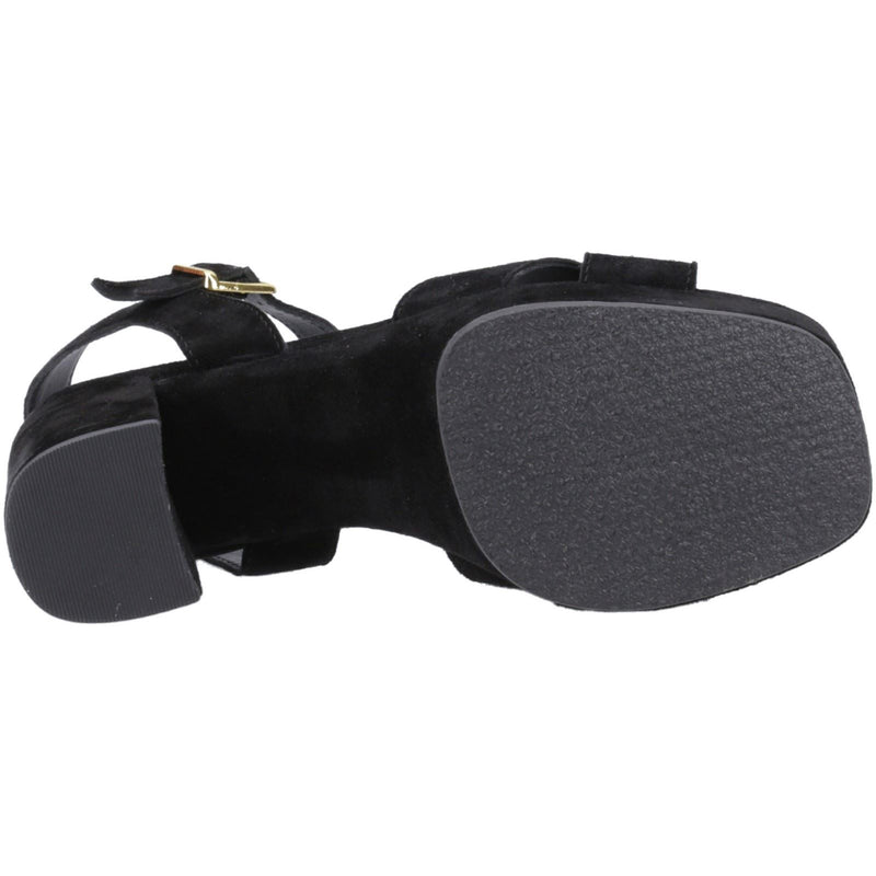 Hush Puppies Ophelia Damen Sandalen Aus Schwarzem Wildleder