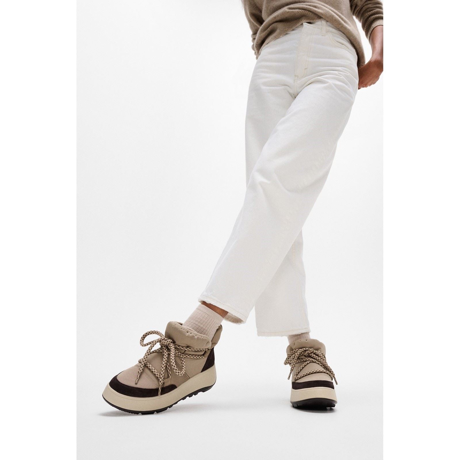 Fitflop F-Mode Wildleder Damenschuhe In Taupe