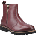 Hush Puppies Grace Zip Wildleder Damen Stiefel In Burgunderrot