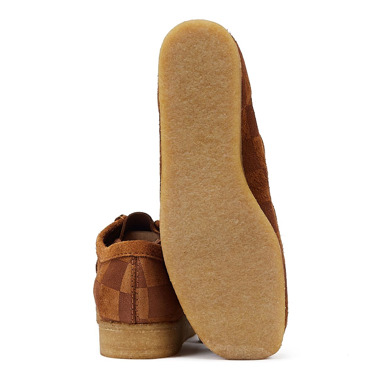 Clarks Originals Wallabee Check Herren Schnürschuhe In Braun