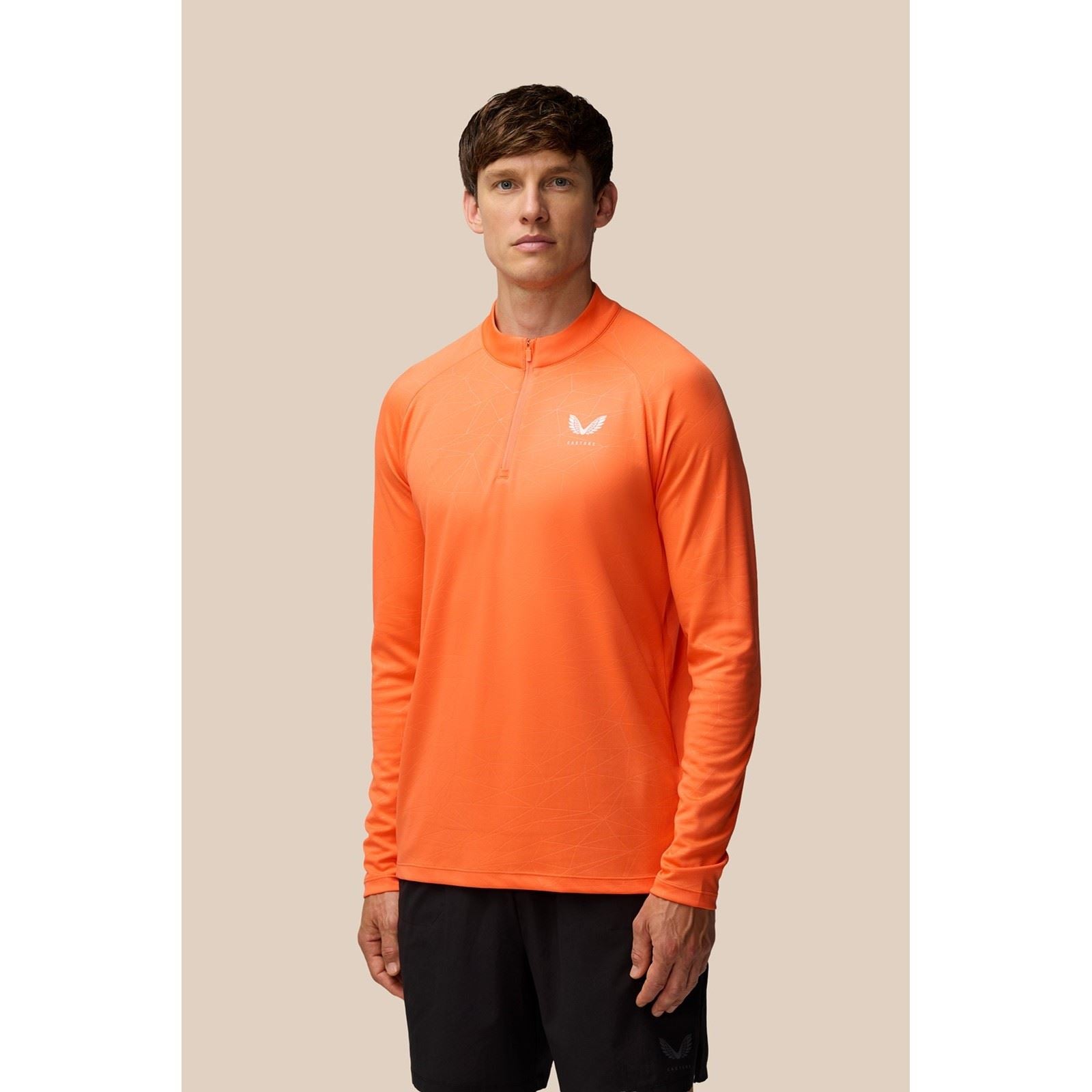 Castore Adapt Training 1/4 Zip Top Polyester Herren Orange Sportshirts