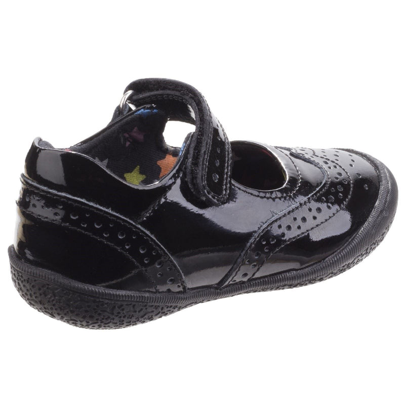 Hush Puppies Rina Junior Patent Mädchenschuhe Aus Schwarzem Lackleder