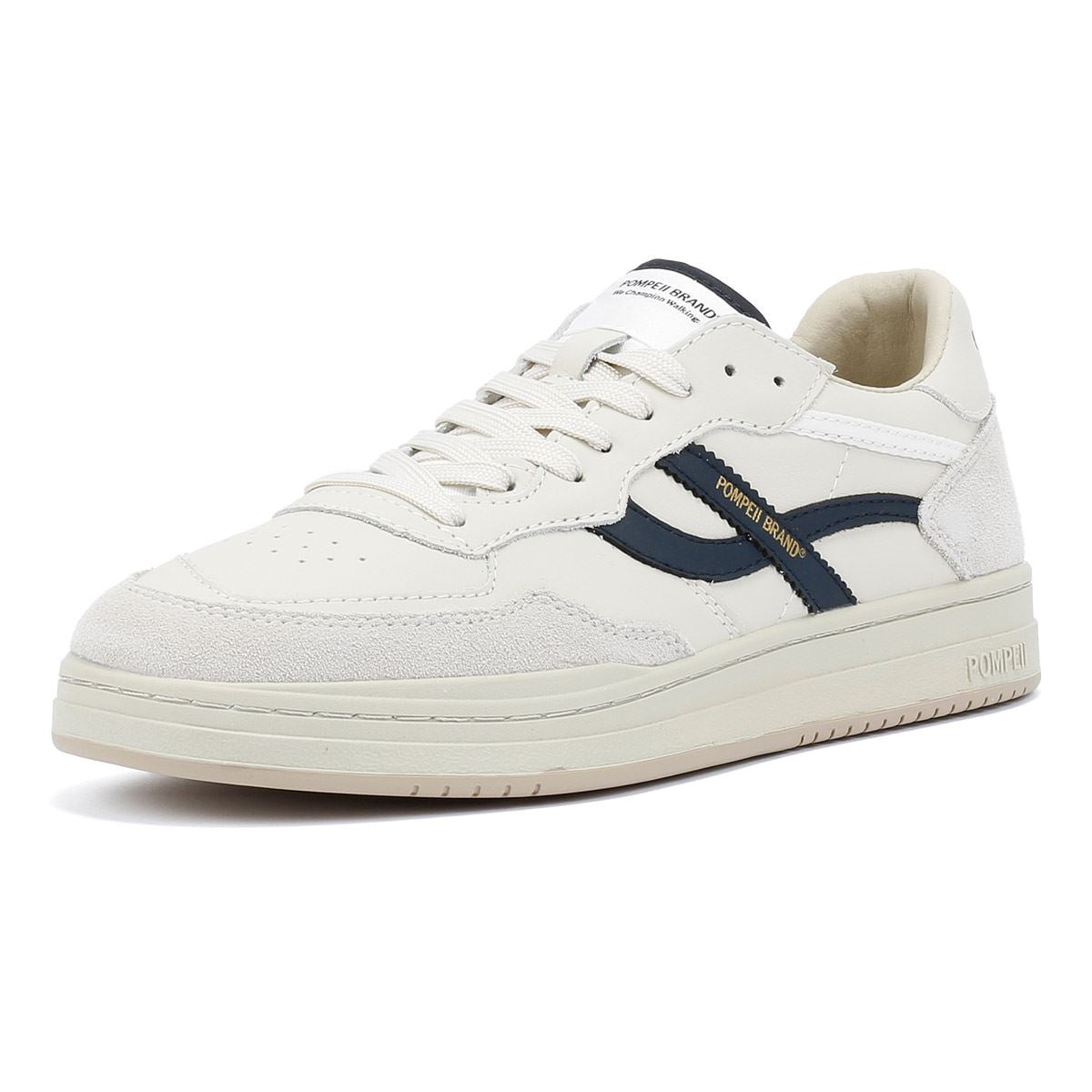 Pompeii Elan Leder Herren Weiße Sneakers