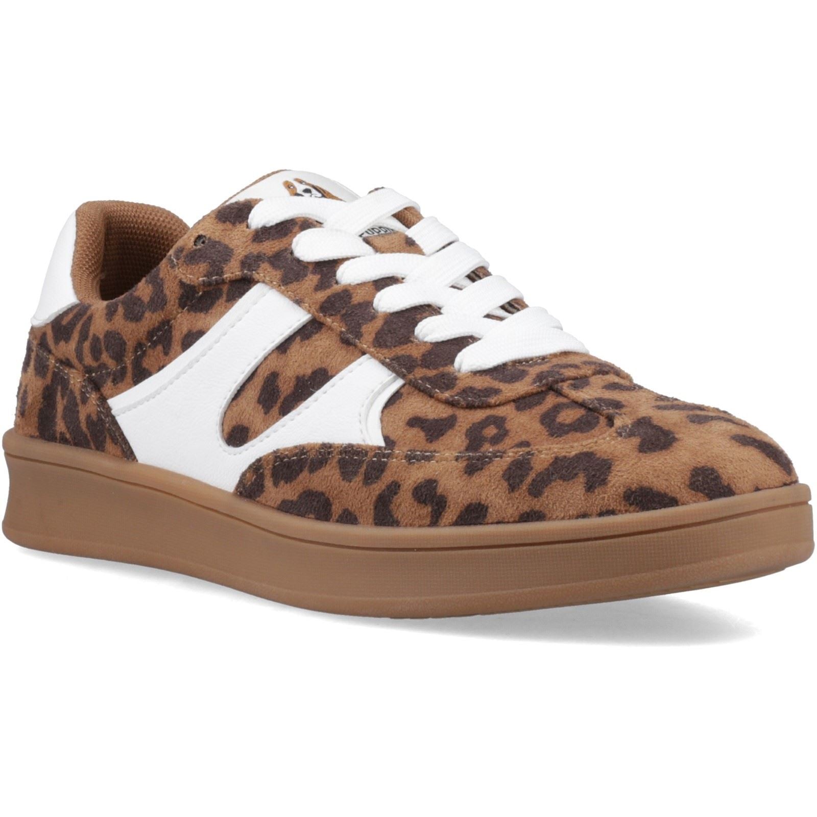 Hush Puppies Maura Textile Textil Frauen Leopard Sneaker