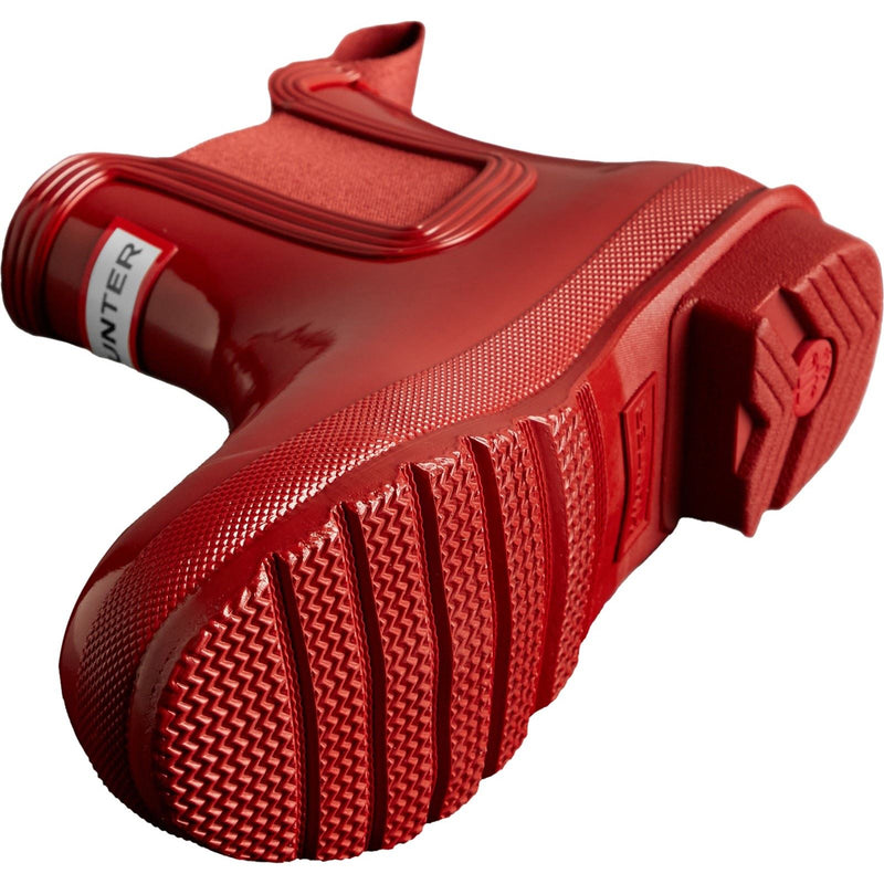 Hunter Original Chelsea Gloss Gummistiefel Für Damen In Militärrot