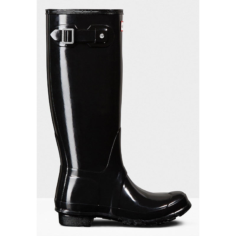 Hunter Original Tall Gloss Gummistiefel Für Damen In Schwarz