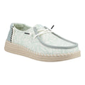 HEYDUDE Wendy Espadrille Retro Palm Damen Espadrilles In Celadon Grün/Weiß Aus Baumwollmischung
