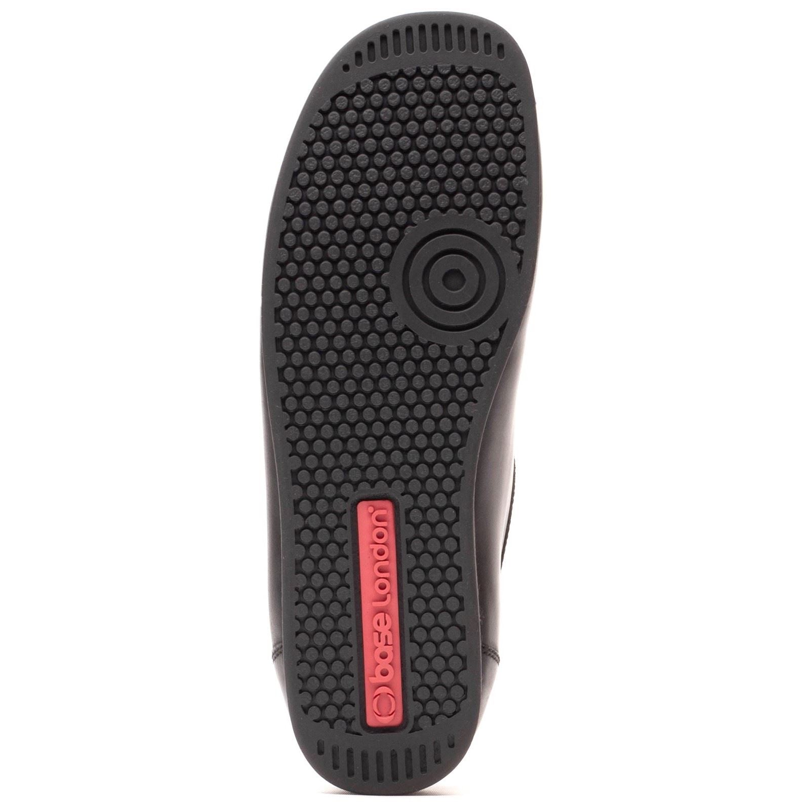 Base London Koko Leder Herren Schwarz Mokassins Schuhe