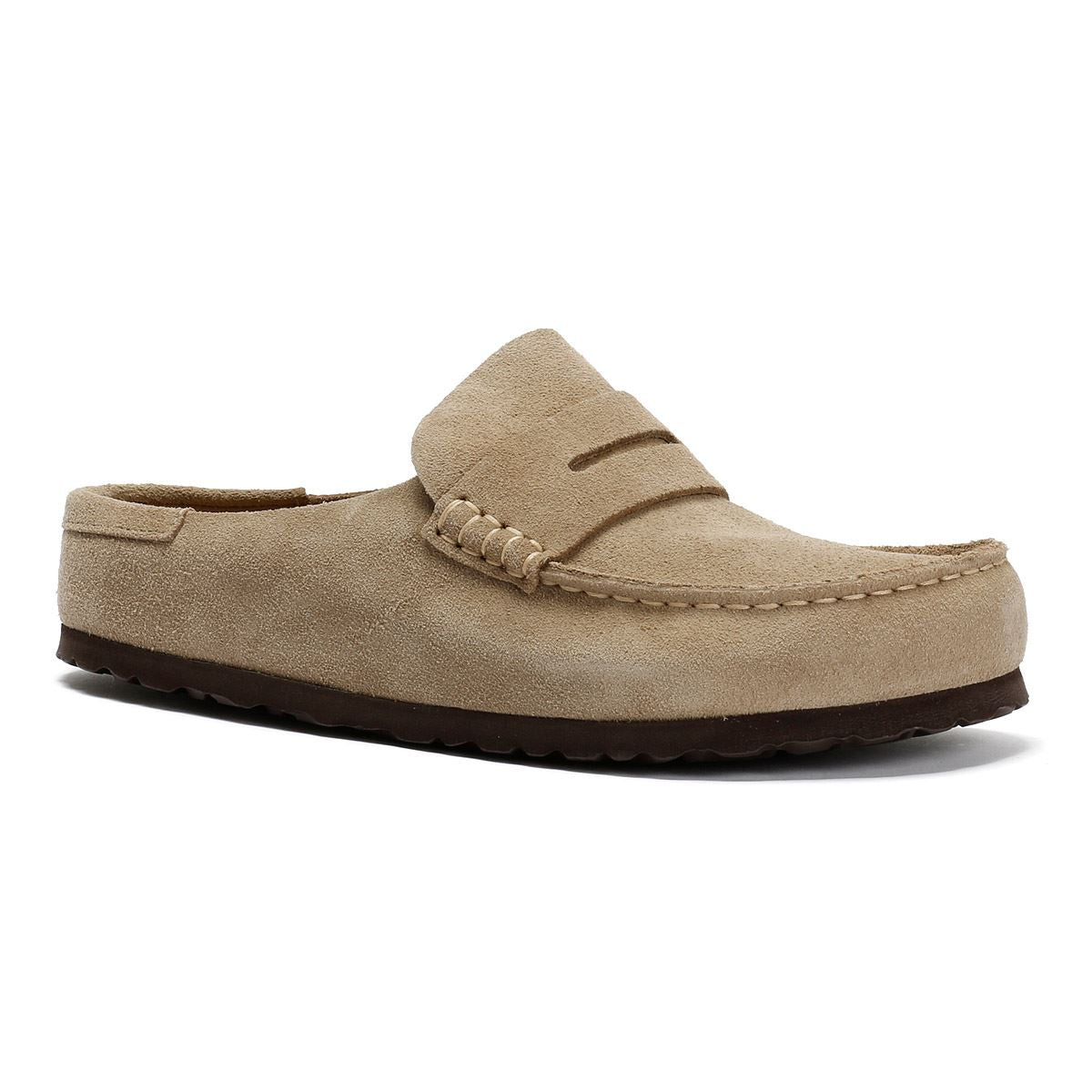 Birkenstock Naples Regular Wildleder Beige Clogs