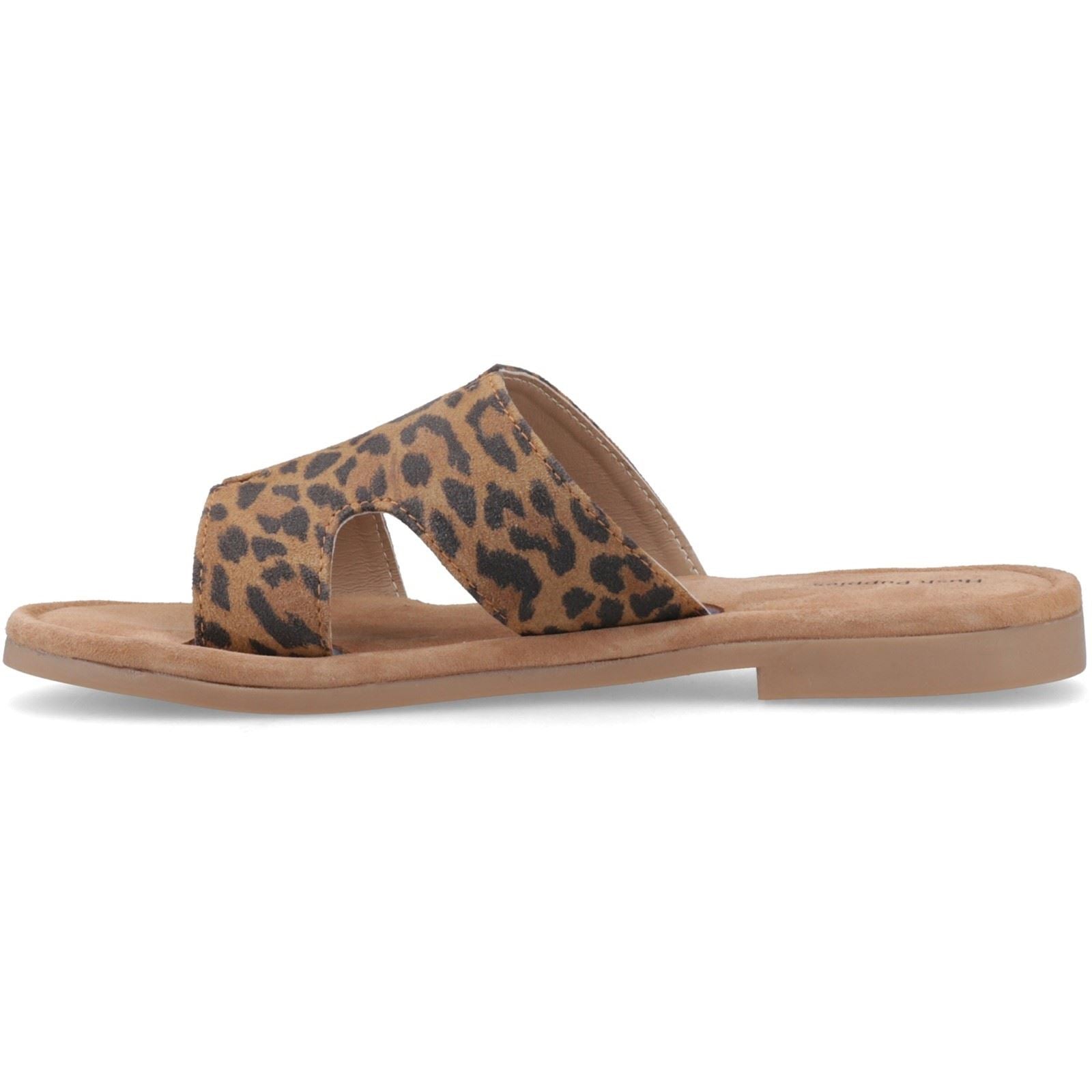 Hush Puppies Azalea Mule Leder Damen Leoparden Sandalen