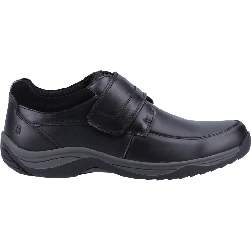 Hush Puppies Douglas Leder Herren Schwarz Mokassin Schuhe