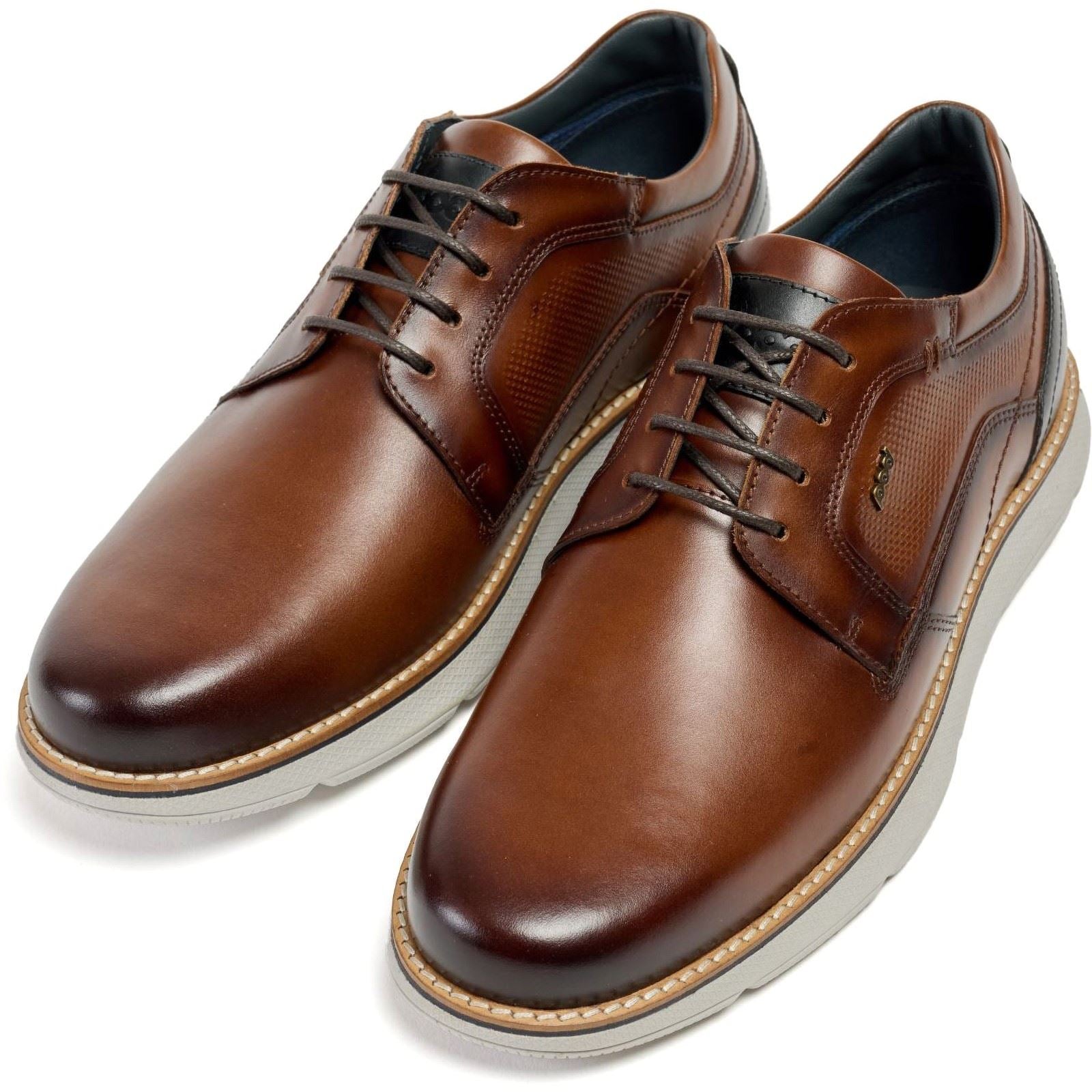 Pod Finch Herrenschuhe Aus Leder In Cognac Mit Schnürung