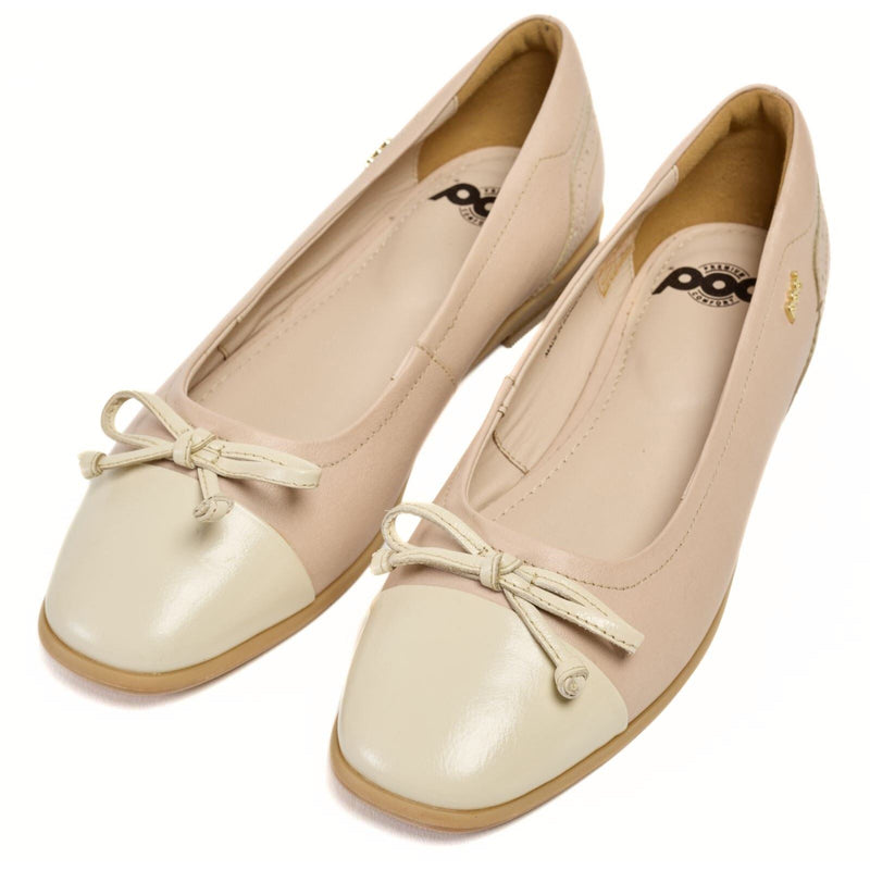 Pod Priya Damen Flache Schuhe Aus Leder In Pink