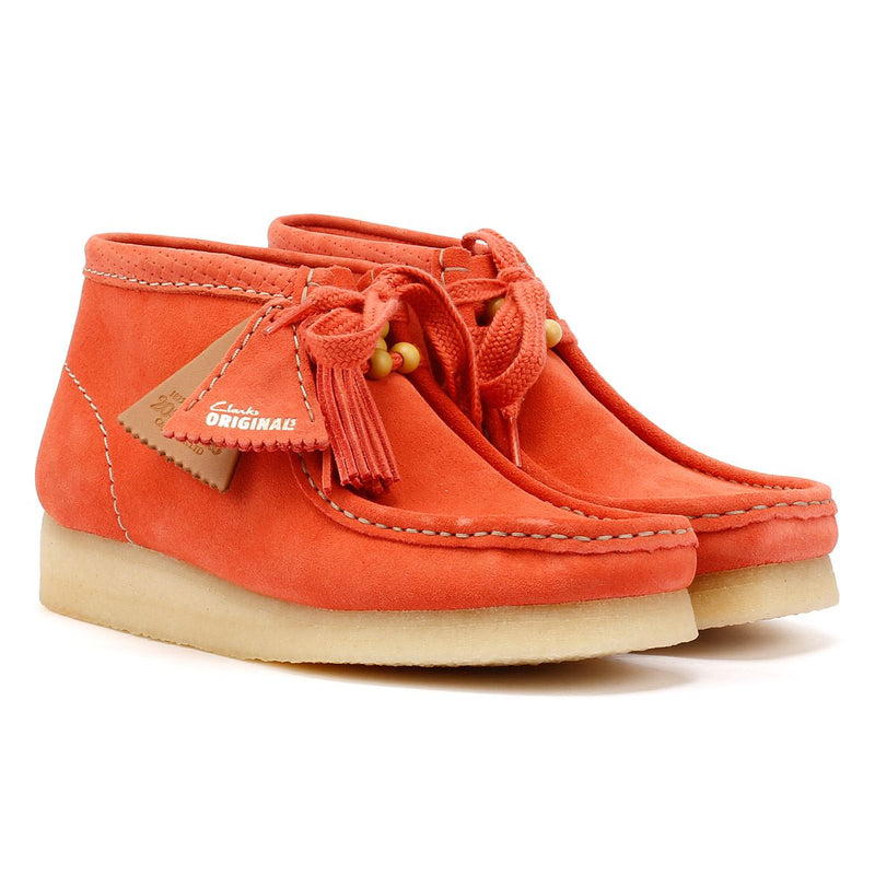 Clarks Originals Wallabee Wildleder Damen Stiefel In Orange