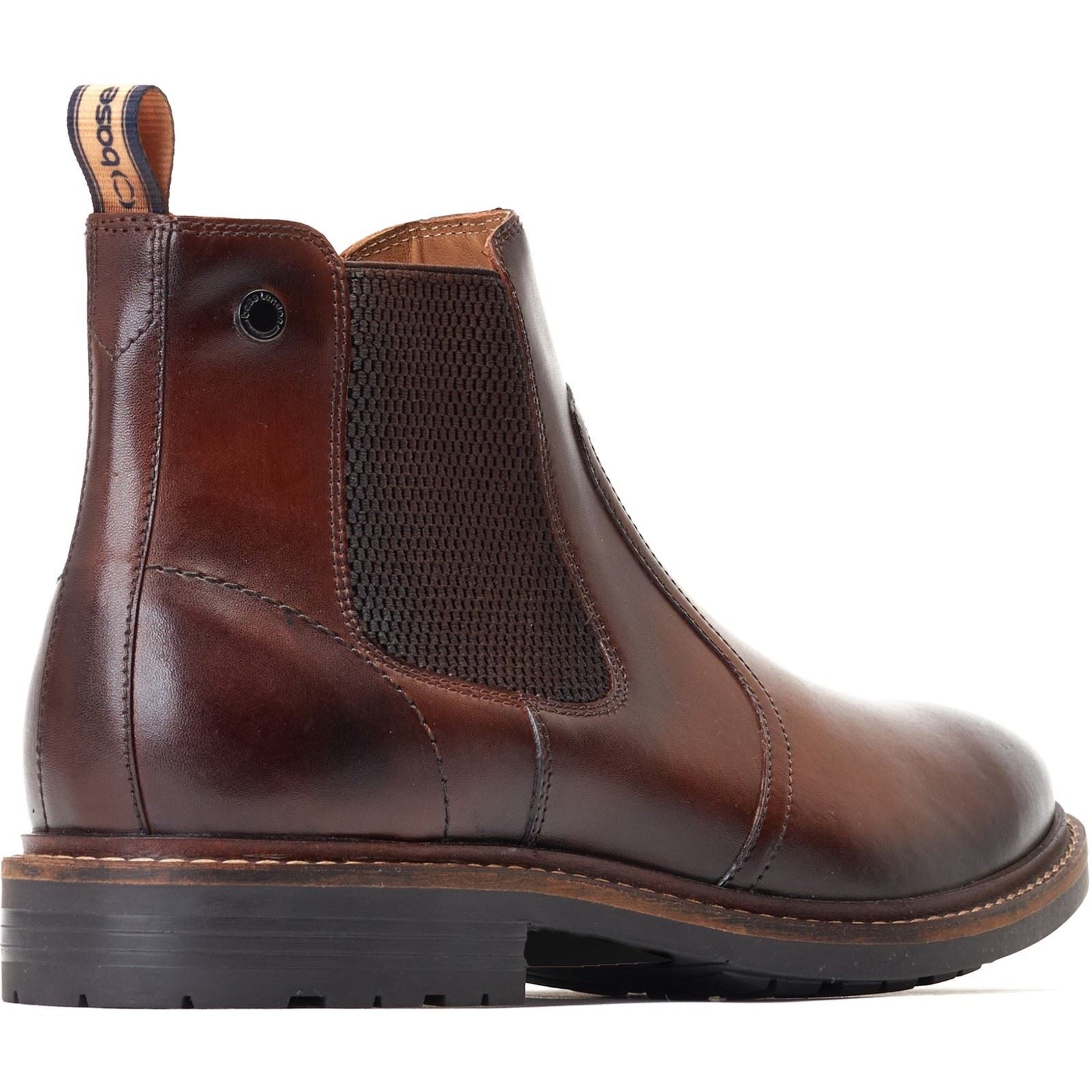 Base London Bloom Leder Herren Stiefel In Verbranntem Braun