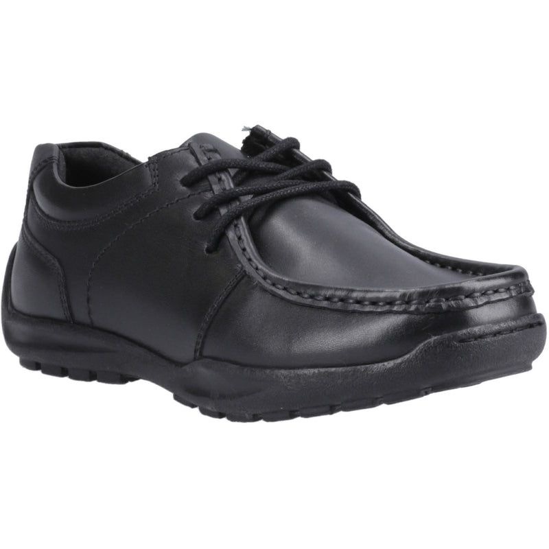 Hush Puppies Mackenzie Die Schwarzen Schnürschuhe Für Jungen Aus Leder