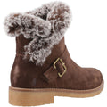 Hush Puppies Hannah Damen Winterstiefeletten aus Wildleder in Schokoladenfarbe