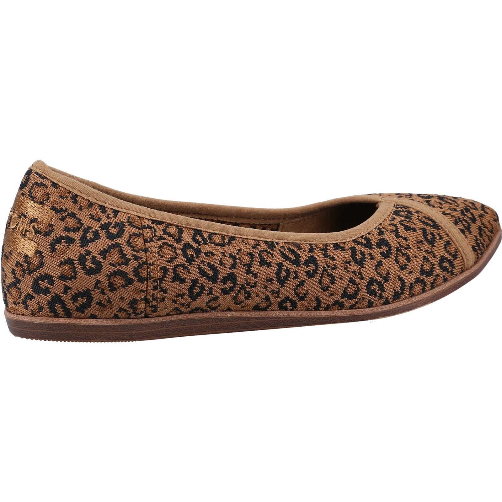 TOMS Katie Hundert Prozent Baumwolle Damen Braune Flachschuhe