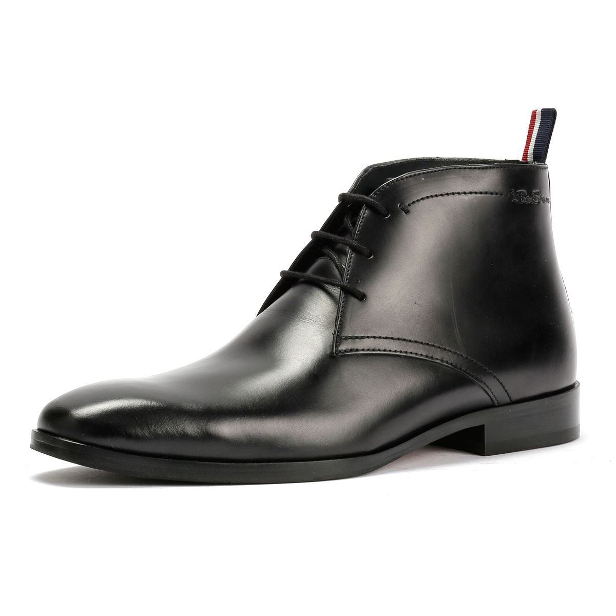 Ben Sherman London Leder Herren Schwarze Stiefel