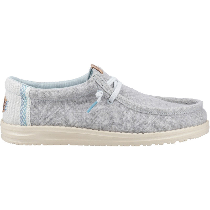 HEYDUDE Wally Jute Herren Mokassinschuhe Aus Jutegewebe In Cloud Blau/Dawn Blau