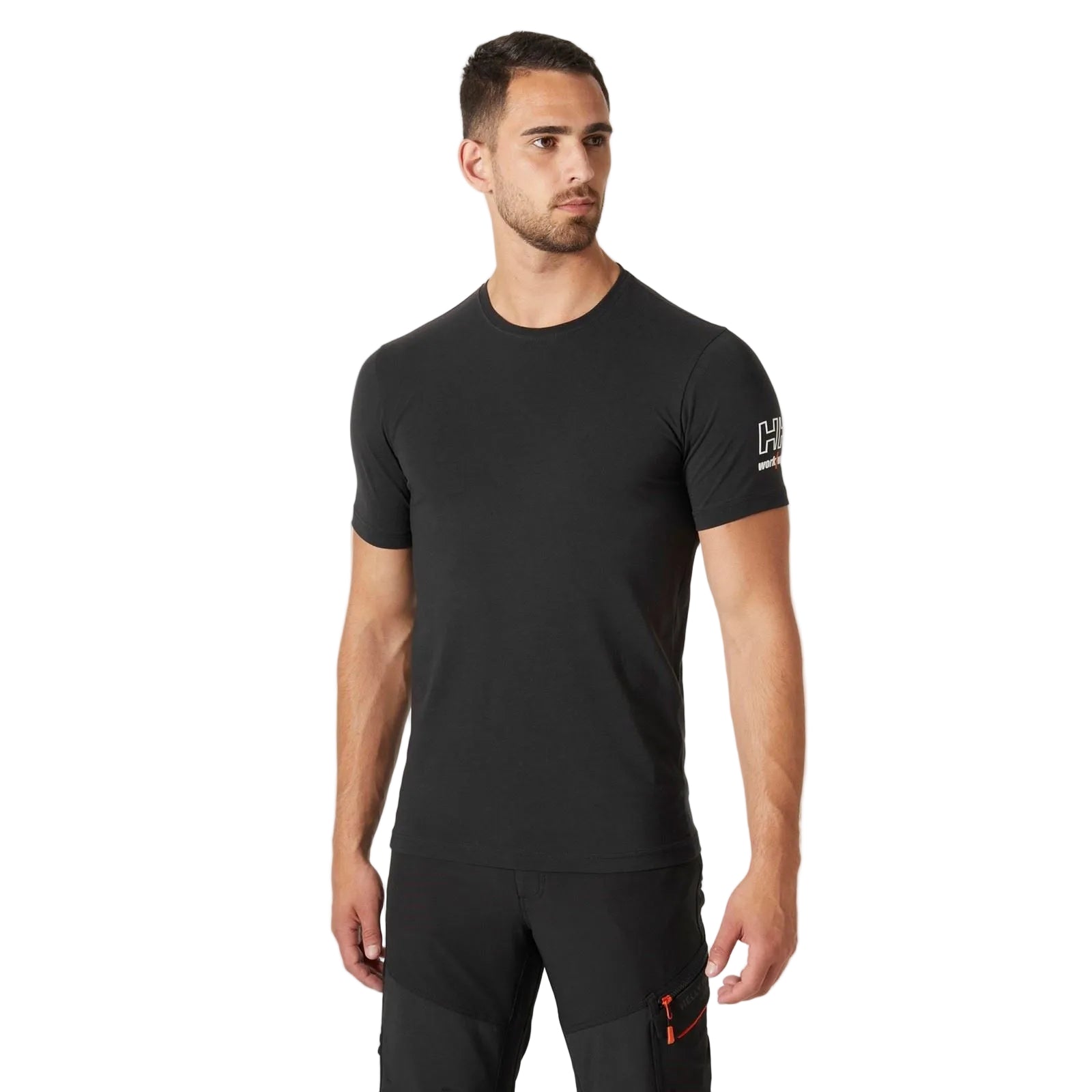 Helly Hansen Workwear Kensington Baumwoll Männer Schwarze Farbe Kurzarm-T-Shirts
