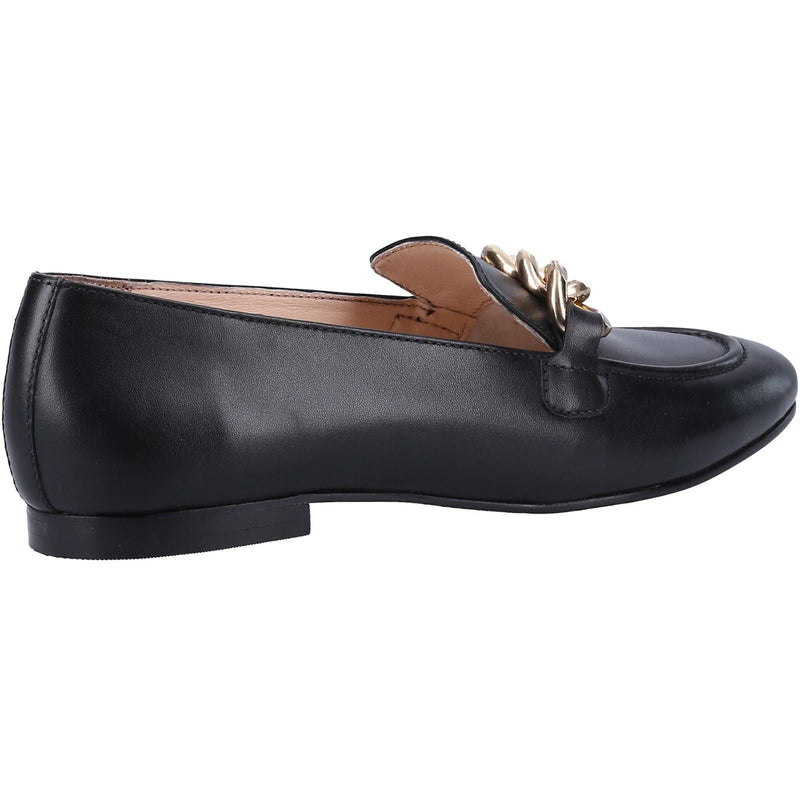Hush Puppies Harper Chain Damen-Schwarze Farbe-Lederloafer