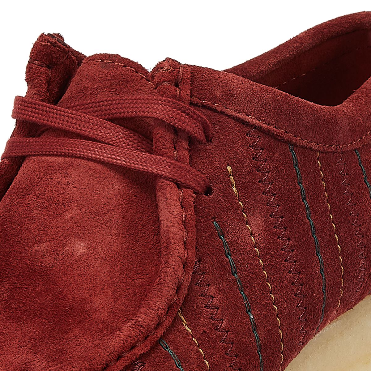 Clarks Originals Wallabee Kombination Herren Burgund Schnürschuhe