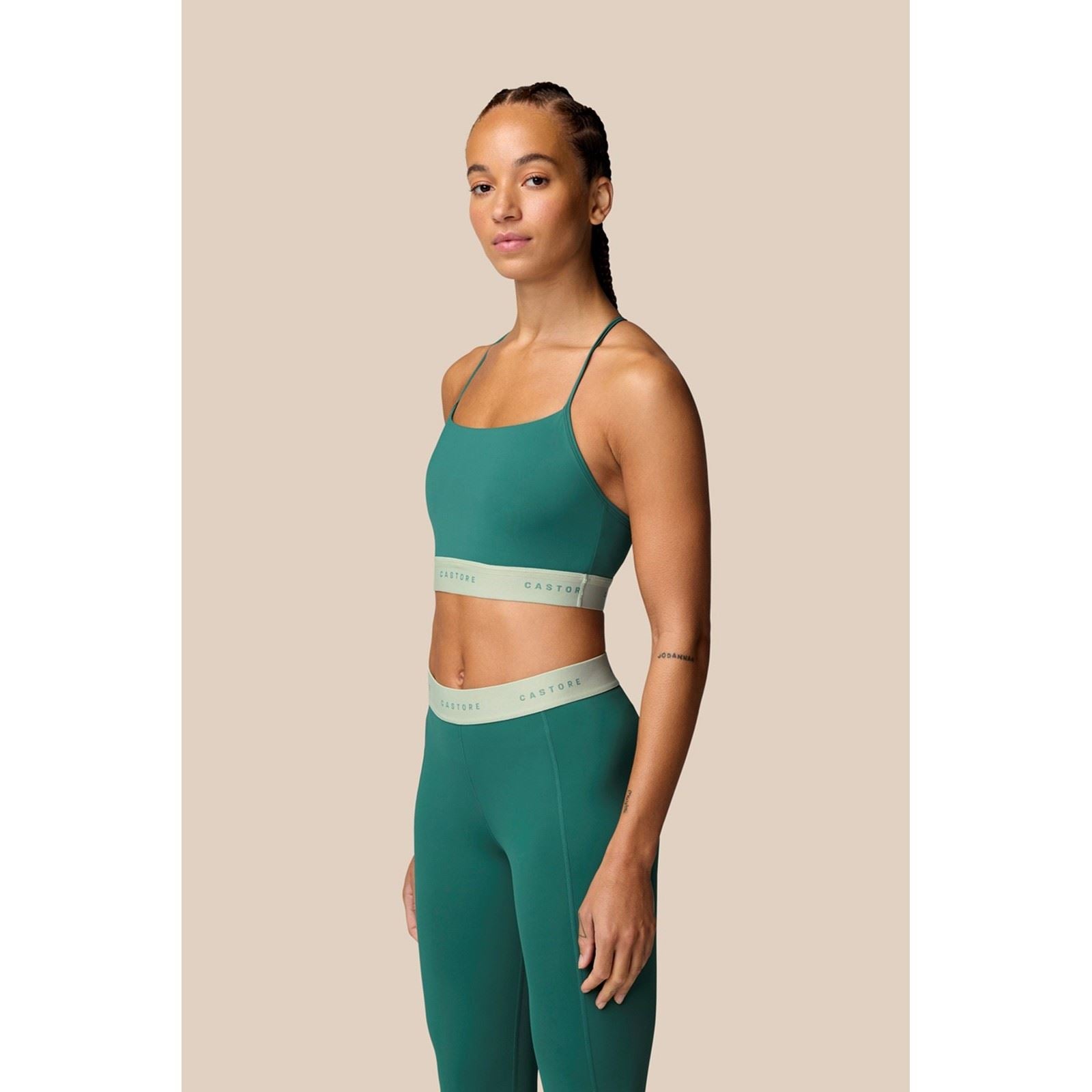 Castore Low Support Sports Bra Polyester Damen Sport-Bh In Dunkel Türkis